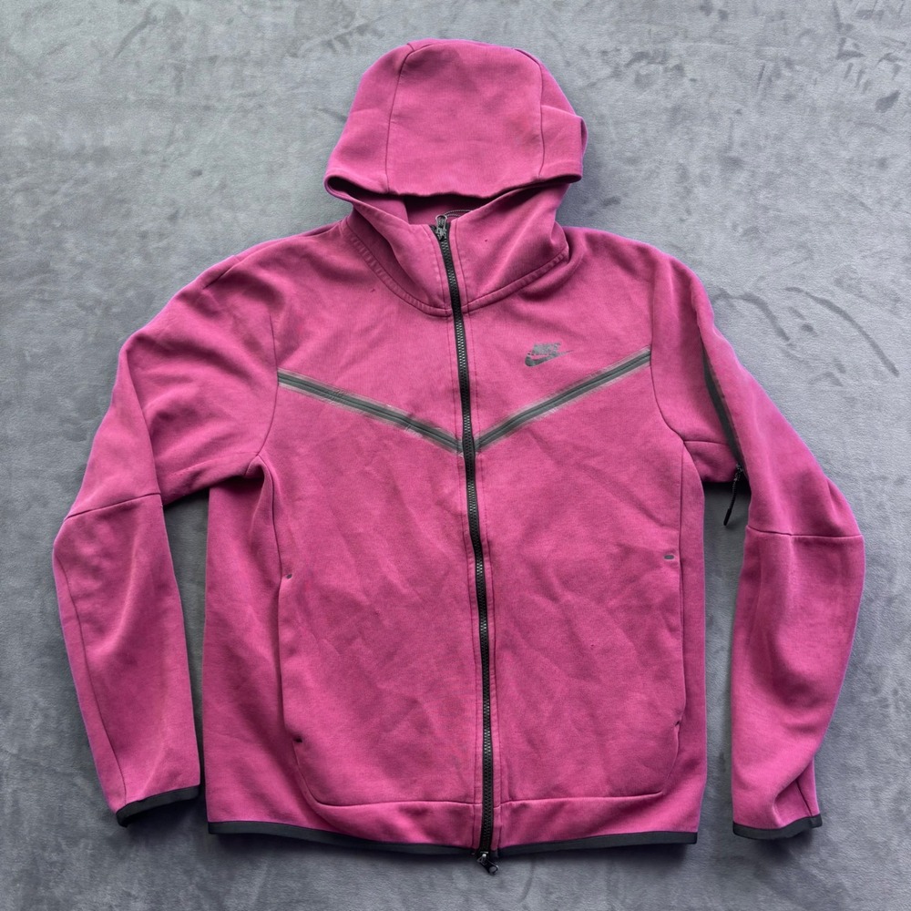 Nike Tech Fleece Full Zip Hoodie Magenta Pink Mens Medium 928483-606